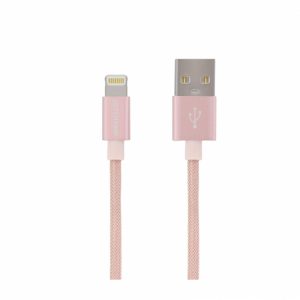 First Champion MFi 認證 Lightning USB 充電傳輸線 - PET編織配鋁合金外殼 - 180cm - 粉紅色