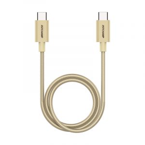 First Champion USB Type-C 至 Type-C 充電線 - 尼龍編織- 200cm - 金色