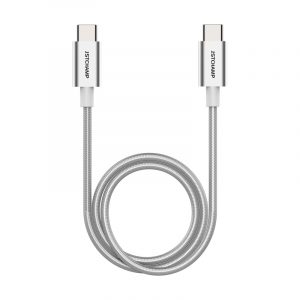 First Champion USB Type-C 至 Type-C 充電線 - 尼龍編織- 200cm - 銀色