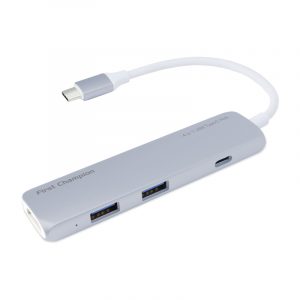 First Champion USB Type-C 集線器 - 4合1 (HDMI, USB, USB-C) - 銀色