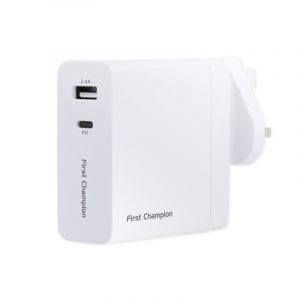 First Champion USB 旅行充電器 - UTC257PD - with USB-C PD and USB-A