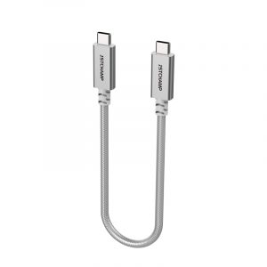 First Champion USB Type-C to Type-C Cable - Nylon Braided - 30CM - Silver