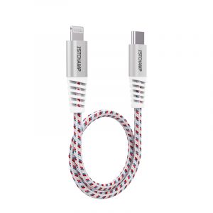 First Champion MFi 認證 USB-C 至 Lightning 充電傳輸線 - 尼龍編織配鋁合金外殼 - 30cm - 銀色