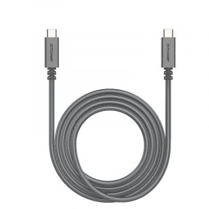 First Champion USB Type-C to Type-C 充電數據線 - 尼龍編織 - 200厘米 - 灰色